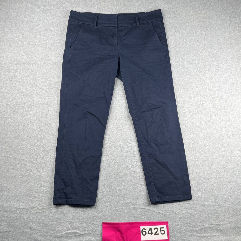 Loft Modern Chino Crop Navy Blue Womens Size 8 Casual Stretch Classic